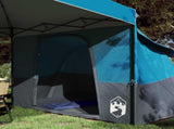 Camping Tent Set Folding 2 pcs Blue Taffeta and Fabric 3337169