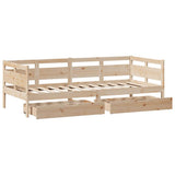 Daybed with Drawers without Mattress 90x190 cm Solid Wood 3302118