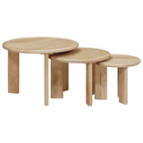 Nesting Coffee Tables 3 pcs Black Solid Mango Wood 4104657