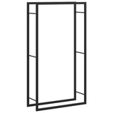 Firewood Rack Matt Black 80x28x154 cm Steel 350308