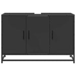 ZNTS Bathroom Sink Cabinet Black 90x33x60 cm Engineered Wood 849269