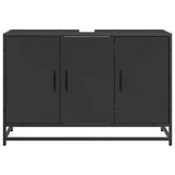 ZNTS Bathroom Sink Cabinet Black 90x33x60 cm Engineered Wood 849269