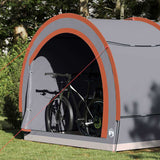 Bike Storage Tent Grey and Orange 256 x 222 x 182 cm Taffeta 42000998