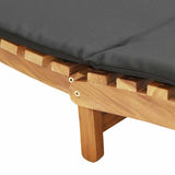 Sun Lounger Dark grey 188 x 55 x 59 cm Solid teak wood 42008390