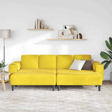Sofa Set 3 pcs Yellow Velvet 3335128