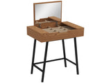 Vanity Desk with Flip-Up Mirror, Industrial Dressing Table with 16 Small Compartments for Bedroom, T3398P377840