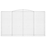 Arched Gabion Basket 400x50x220/240 cm Galvanised Iron 153541