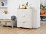Narrow Shoe Cabinet, Slim Shoe Storage Cabinet with 3 Flip Drawers and Adjustable Shelves, 12 Pair T3398P344528