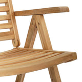 Garden Dining Set 5 pcs Brown Solid Teak Wood 3356878