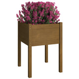 Garden Planters 2 pcs Honey Brown 50x50x70 cm Solid Pinewood 810806
