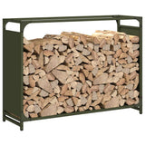 Firewood Rack Olive Green 90x28x65 cm Cold-rolled steel 864206