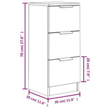 ZNTS Sideboards 2 pcs Smoked Oak 30x30x70 cm Engineered Wood 817013