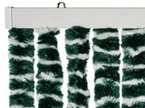Insect Curtain Green and White 90x220 cm Chenille 325446