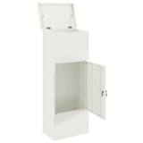 Parcel Drop Box with Storage White 44.5 x 29 x 110.5 cm Steel 874927
