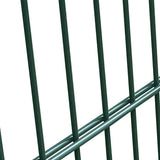 Fence Gate Steel 100x200 cm Green 142029