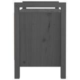 Hall Bench Grey 80x40x60 cm Solid Wood Pine 821781