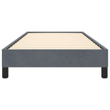 Bed Frame without Mattress Dark Grey 100x190 cm Twin Velvet 347001