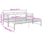 Sofa Bed Frame Grey Powder-coated metal Single and Double 324772