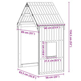 Kids' Bed Roof White 60x89x134.5 cm Solid Wood Pine 846886