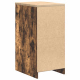 Garage Storage Cabinet Smoked Oak 40x51x85 cm Solid Wood Pine 860593