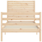 Bed Frame without Mattress Single Solid Wood 3194991