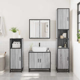 4 Piece Bathroom Furniture Set Grey Sonoma Engineered Wood 3301188