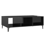 Coffee Table High Gloss Black 103.5x60x35 cm Engineered Wood 806029