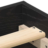 Bed Frame without Mattress Black Oak 200x200 cm Engineered Wood 3329336