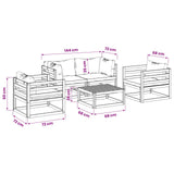 5 Piece Garden Lounge Set Modular Natural Solid Acacia Wood 3417254