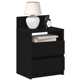 Bedside Cabinets 2 pcs with 2 Drawers Black 40x33x60 cm 858563