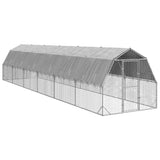 Chicken Run with Roof 2.5x12x2.25 m Galvanised Steel 3328525