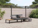 2 Piece Garden Sofa Set with Cushions Black Aluminium 3283705