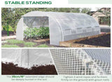 4 x 3 x 2 m Polytunnel Greenhouse with Roll-up Side Walls, Walk-in Grow House Tent with Steel Frame, T3398P313598