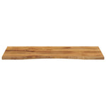 ZNTS Desk Top with Curve 120x50x2.5 cm Solid Wood Rough Mango 370211