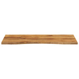 ZNTS Desk Top with Curve 120x50x2.5 cm Solid Wood Rough Mango 370211