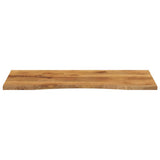 Desk Top with Curve 140x60x2,5 cm Solid Wood Rough Mango 370219