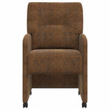 Dining Chairs with Wheels 2 pcs Brown 57 x 67 x 95 cm 42017843