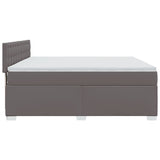 Box Spring Bed with Mattress Grey 180x200 cm Faux Leather 3286134
