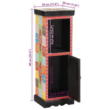 Chest of drawers Multicolour 30 x 30 x 90 cm Solid Mango Wood 4017585