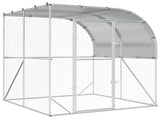 Chicken Coop Silver 200 x 200 x 215 cm Galvanised Steel 42042543