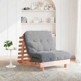 Futon Sofa Bed with Mattress 80x206x11 cm Solid Wood Douglas 846759