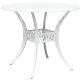 Garden Dining Set 7 pcs White Aluminium 3334698