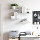 Floating Wall Shelves 4 pcs Concrete Grey 40x23x3.8 cm MDF 326593