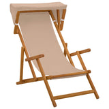 Deck Chair 2 pcs 3 Position Solid Eucalyptus Wood Taupe 3407815