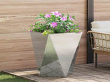 Planter 2 pcs Silver 50 x 50 x 75 cm Galvanised Steel 883805