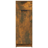 Bathroom Cabinet Smoked Oak 32x34x90 cm Engineered Wood 817057