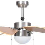 ZNTS Ceiling Fan with Light 76 cm Light Brown 51489