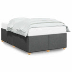 ZNTS Bed Frame without Mattress Dark Grey Double Fabric 3284766