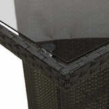 11 Piece Garden Dining Set with Cushions Black Poly Rattan 3277660