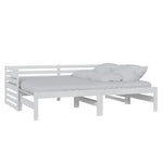 ZNTS Pull-out Day Bed without Mattress White 2xcm 806966